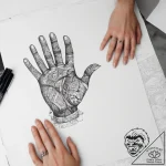 Tattoo sketch hands with a document – tattoo sketch (№1758484717_0, 21.09.2025 19:58) — tattoovalue.net