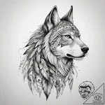 Tattoo sketch native american spirit animal,… – tattoo sketch (№1758485506_0, 21.09.2025 20:11) — tattoovalue.net