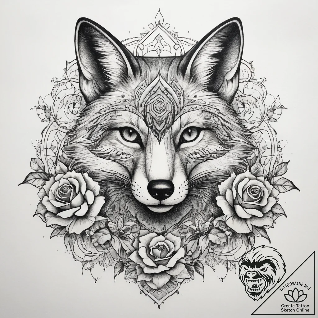 Tattoo sketch fox tattoo, tattoo drawing outl... - tattoo sketch (№1758485701_0, 21.09.2025 20:15) — tattoovalue.net