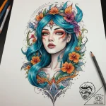 Tattoo sketch banshee, tattoo flash sheet des… – tattoo sketch (№1758486297_0, 21.09.2025 20:24) — tattoovalue.net