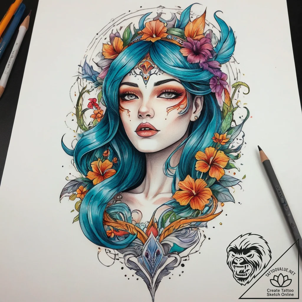 Tattoo sketch banshee, tattoo flash sheet des... - tattoo sketch (№1758486297_0, 21.09.2025 20:24) — tattoovalue.net