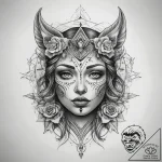 Tattoo sketch spirit, ink illustration for ta… – tattoo sketch (№1758486492_0, 21.09.2025 20:28) — tattoovalue.net