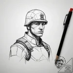Tattoo sketch soldier with a paper, artistic… – tattoo sketch (№1758488662_0, 21.09.2025 21:04) — tattoovalue.net