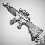 Tattoo sketch m16 rifle, tattoo drawing outli… – tattoo sketch (№1758488858_0, 21.09.2025 21:07) — tattoovalue.net