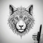 Tattoo sketch a symbolic animal, ink illustra… – tattoo sketch (№1758489651_0, 21.09.2025 21:20) — tattoovalue.net