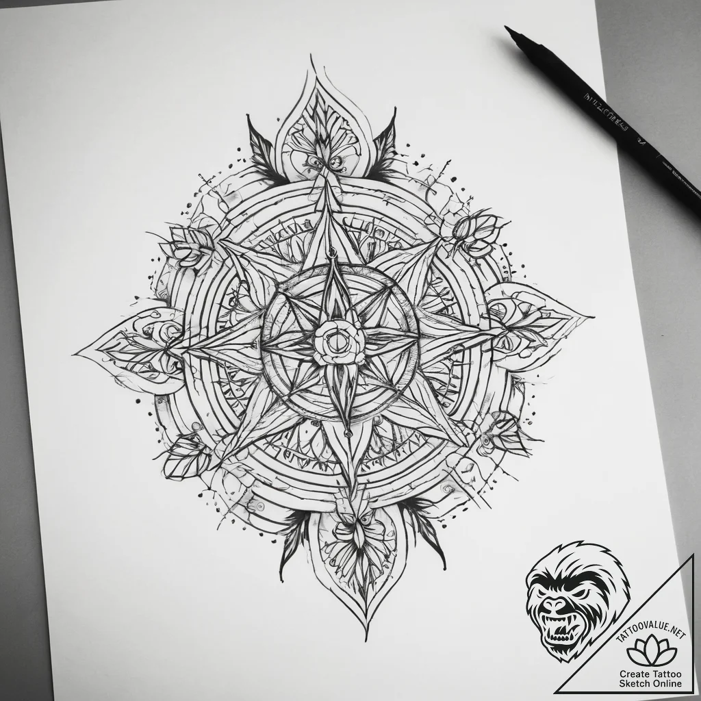 Tattoo sketch sacred thread, tattoo line art,... - tattoo sketch (№1758491236_0, 21.09.2025 21:47) — tattoovalue.net
