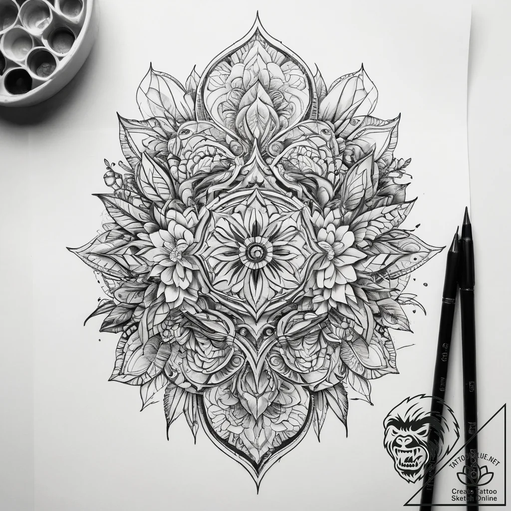 Tattoo sketch florist floral shears and vase,... - tattoo sketch (№1758492624_0, 21.09.2025 22:10) — tattoovalue.net