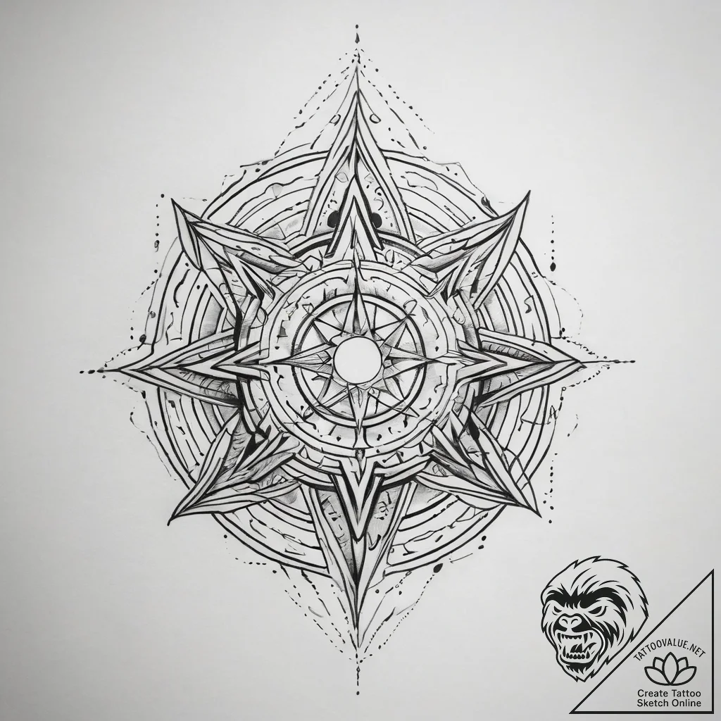 Tattoo sketch cosmic self, artistic tattoo sk... - tattoo sketch (№1758493025_0, 21.09.2025 22:17) — tattoovalue.net
