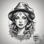 Tattoo sketch witch tattoo, ink illustration… – tattoo sketch (№1758495191_0, 21.09.2025 22:53) — tattoovalue.net
