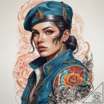 Tattoo sketch soldier with a sorcerer, tattoo… – tattoo sketch (№1758495387_0, 21.09.2025 22:56) — tattoovalue.net