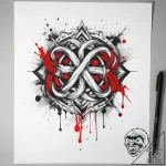 Tattoo sketch tyet with a knot, tattoo flash… – tattoo sketch (№1758495590_0, 21.09.2025 22:59) — tattoovalue.net