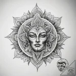 Tattoo sketch sacred source – tattoo sketch (№1758495784_0, 21.09.2025 23:03) — tattoovalue.net