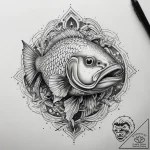 Tattoo sketch redfish, tattoo sketch design,… – tattoo sketch (№1758496182_0, 21.09.2025 23:09) — tattoovalue.net