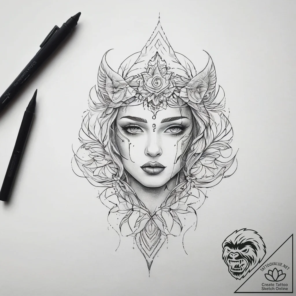 Tattoo sketch emotion, tattoo drawing outline... - tattoo sketch (№1758497161_0, 21.09.2025 23:26) — tattoovalue.net