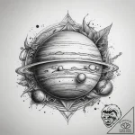 Tattoo sketch jupiter planet, artistic tattoo… – tattoo sketch (№1758498354_0, 21.09.2025 23:45) — tattoovalue.net