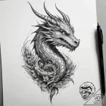 Tattoo sketch new school дракон, tattoo sketc… – tattoo sketch (№1758498747_0, 21.09.2025 23:52) — tattoovalue.net