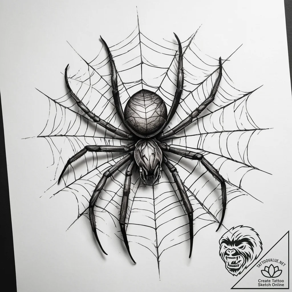 Tattoo sketch brown recluse spider, tattoo fl... - tattoo sketch (№1758498942_0, 21.09.2025 23:55) — tattoovalue.net