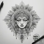 Tattoo sketch ornamental индийский узор, tatt… – tattoo sketch (№1758499144_0, 21.09.2025 23:59) — tattoovalue.net