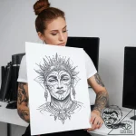 Tattoo sketch ceo a person in an office – tattoo sketch (№1758500322_0, 22.09.2025 00:18) — tattoovalue.net