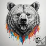 Tattoo sketch slavic bear, concept art for ta… – tattoo sketch (№1758500718_0, 22.09.2025 00:25) — tattoovalue.net