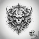 Tattoo sketch cosmic land, ink illustration f… – tattoo sketch (№1758502880_0, 22.09.2025 01:01) — tattoovalue.net