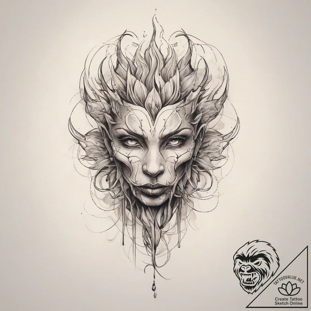 Tattoo sketch smoke, tattoo line art, soft wh... - tattoo sketch (№1758503670_0, 22.09.2025 01:14) — tattoovalue.net