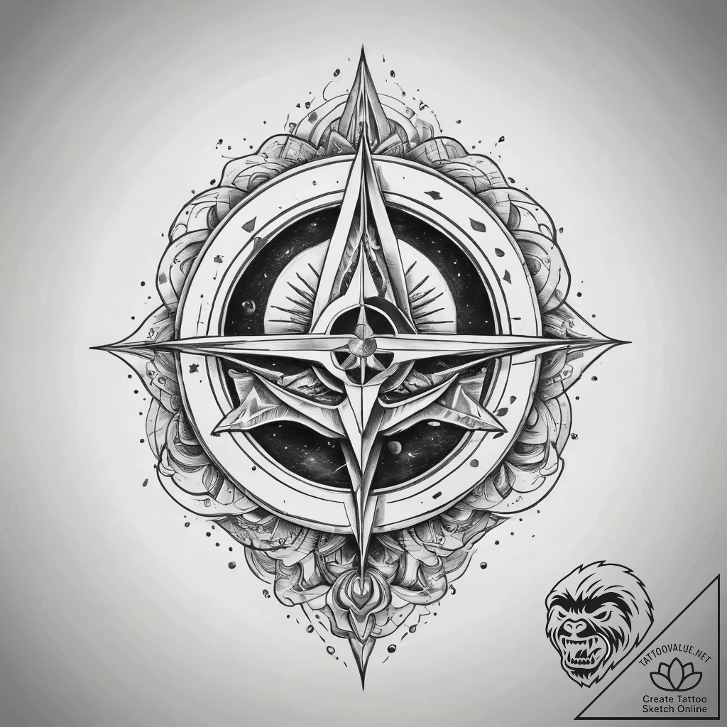 Tattoo sketch cosmic essence, tattoo sketch d... - tattoo sketch (№1758504059_0, 22.09.2025 01:20) — tattoovalue.net