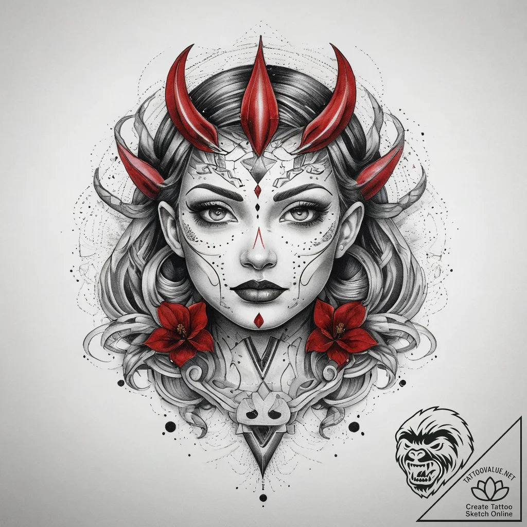 Tattoo sketch cosmic character, tattoo drawin... - tattoo sketch (№1758506213_0, 22.09.2025 01:56) — tattoovalue.net