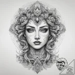 Tattoo sketch cosmic person, tattoo line art,… – tattoo sketch (№1758508588_0, 22.09.2025 02:36) — tattoovalue.net