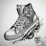Tattoo sketch skatepunk skate shoe, artistic… – tattoo sketch (№1758510366_0, 22.09.2025 03:06) — tattoovalue.net