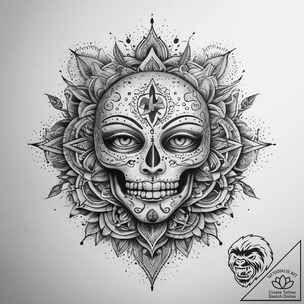 Tattoo sketch spiritual soil, concept art for... - tattoo sketch (№1758510772_0, 22.09.2025 03:12) — tattoovalue.net