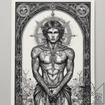Tattoo sketch tarot card hanged man, tattoo l… – tattoo sketch (№1758513116_0, 22.09.2025 03:51) — tattoovalue.net