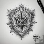 Tattoo sketch shield, tattoo line art, old sc… – tattoo sketch (№1758513703_0, 22.09.2025 04:01) — tattoovalue.net