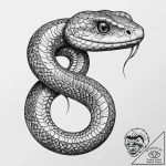 Tattoo sketch puns a snake that says “i’m a s… – tattoo sketch (№1758514288_0, 22.09.2025 04:11) — tattoovalue.net