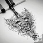 Tattoo sketch weapon – tattoo sketch (№1758514482_0, 22.09.2025 04:14) — tattoovalue.net