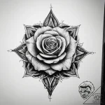 Tattoo sketch infinity symbol with a rose, ta… – tattoo sketch (№1758516235_0, 22.09.2025 04:43) — tattoovalue.net
