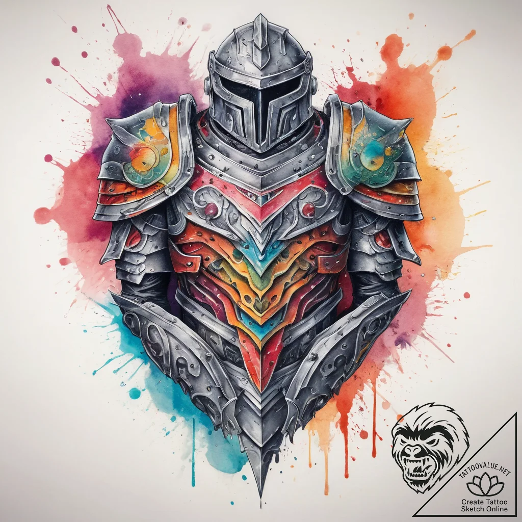 Tattoo sketch доспехи, ink illustration for t... - tattoo sketch (№1758517821_0, 22.09.2025 05:10) — tattoovalue.net
