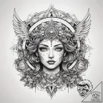 Tattoo sketch cosmic self, tattoo flash sheet… – tattoo sketch (№1758518987_0, 22.09.2025 05:29) — tattoovalue.net