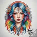 Tattoo sketch rainbow, concept art for tattoo… – tattoo sketch (№1758519765_0, 22.09.2025 05:42) — tattoovalue.net