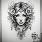 Tattoo sketch amber, artistic tattoo sketch,… – tattoo sketch (№1758520541_0, 22.09.2025 05:55) — tattoovalue.net