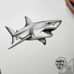 Tattoo sketch sand tiger shark, artistic tatt… – tattoo sketch (№1758521709_0, 22.09.2025 06:15) — tattoovalue.net