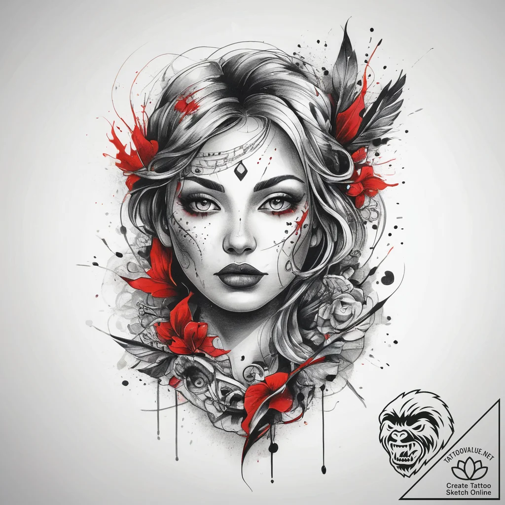 Tattoo sketch magical line, artistic tattoo s... - tattoo sketch (№1758522875_0, 22.09.2025 06:34) — tattoovalue.net