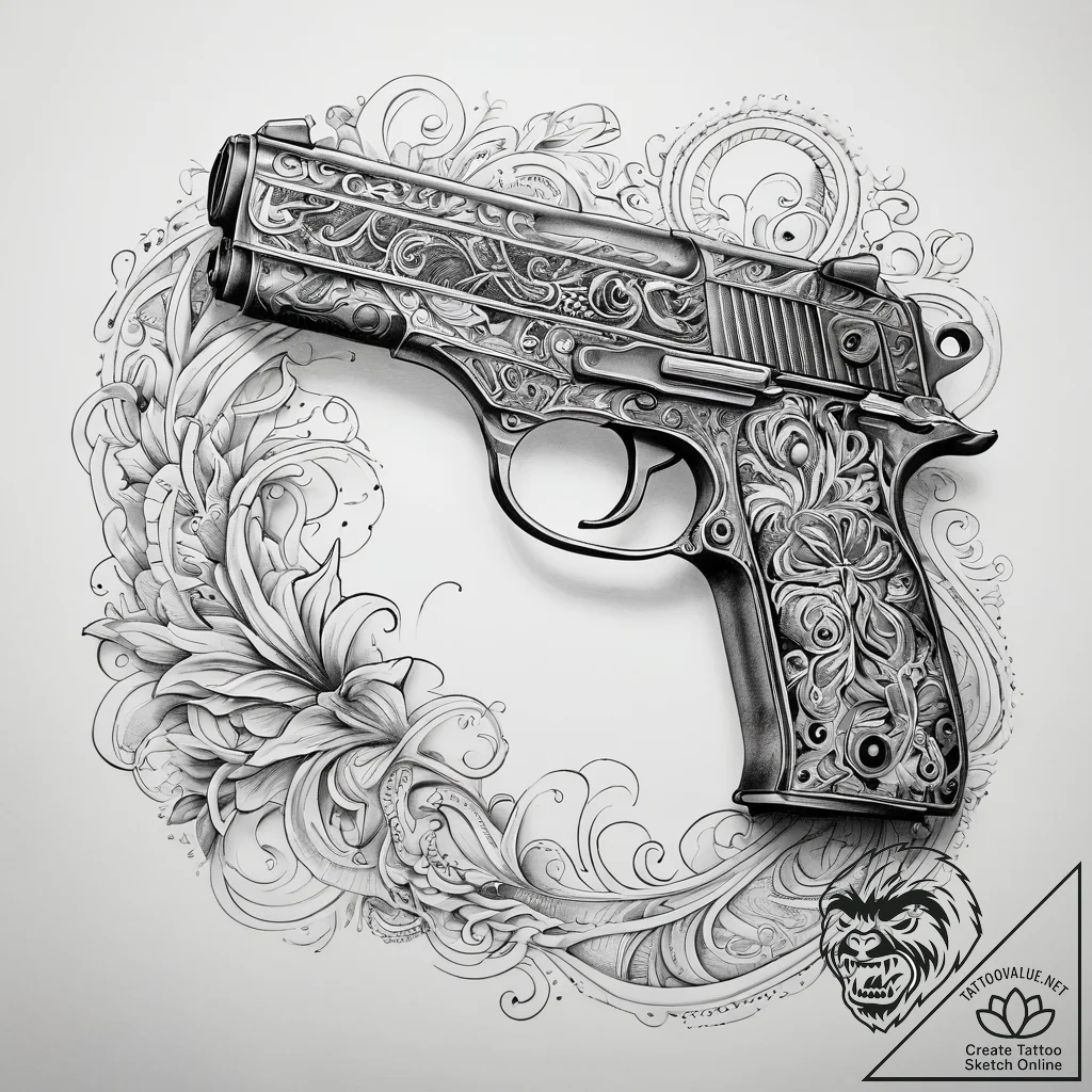 Tattoo sketch machine gun tattoo, tattoo sket... - tattoo sketch (№1758523845_0, 22.09.2025 06:50) — tattoovalue.net