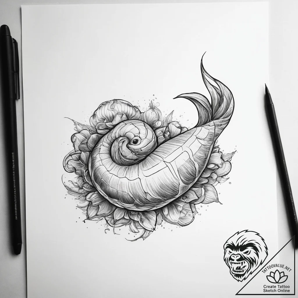 Tattoo sketch geoduck - tattoo sketch (№1758524428_0, 22.09.2025 07:00) — tattoovalue.net