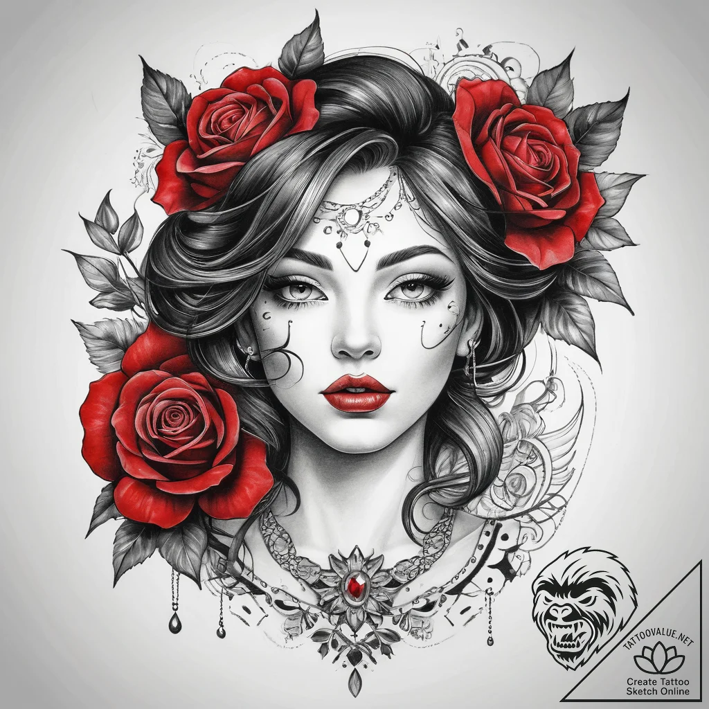 Tattoo sketch ruby - tattoo sketch (№1758525205_0, 22.09.2025 07:13) — tattoovalue.net