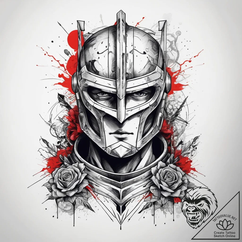 Tattoo sketch knight, tattoo drawing outline,... - tattoo sketch (№1758525981_0, 22.09.2025 07:26) — tattoovalue.net