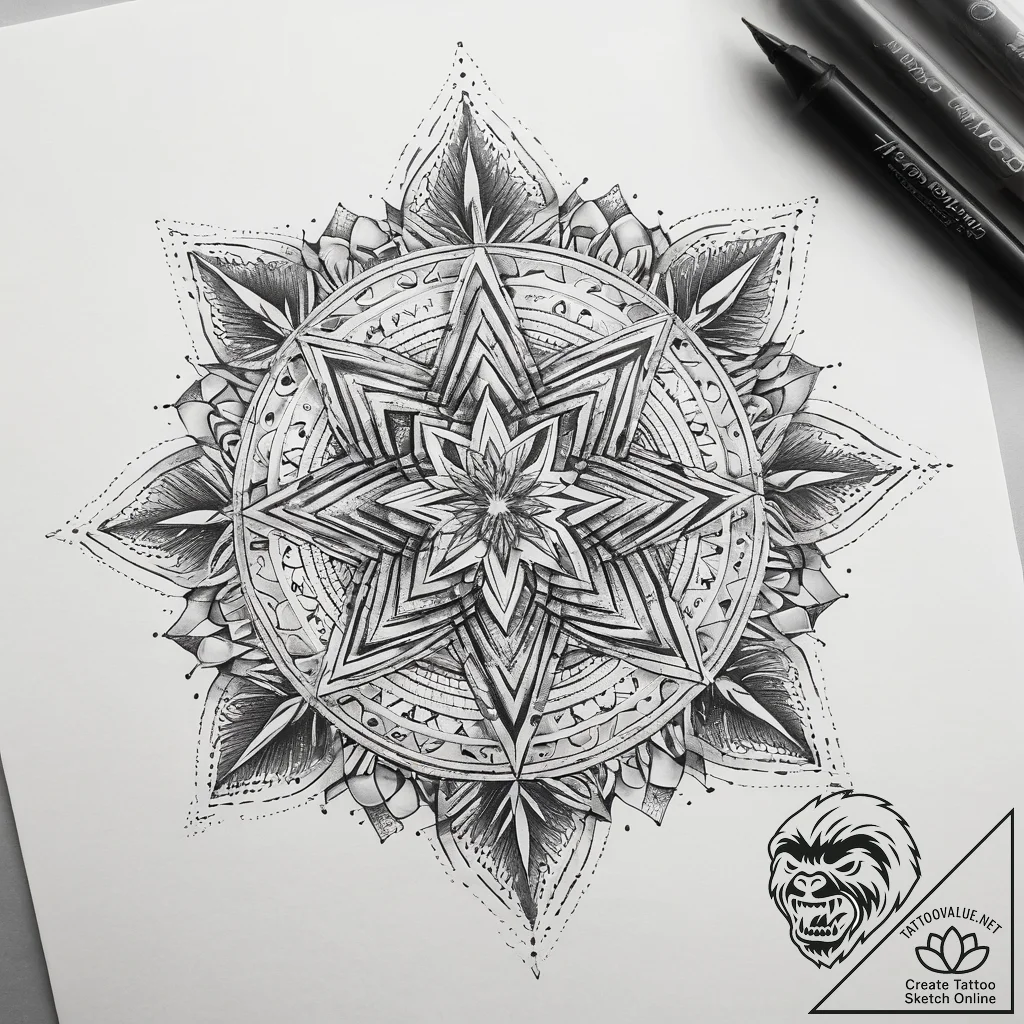 Tattoo sketch cosmic being, tattoo flash shee... - tattoo sketch (№1758526757_0, 22.09.2025 07:39) — tattoovalue.net