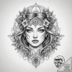Tattoo sketch sketch пейзаж, tattoo flash she… – tattoo sketch (№1758527340_0, 22.09.2025 07:49) — tattoovalue.net