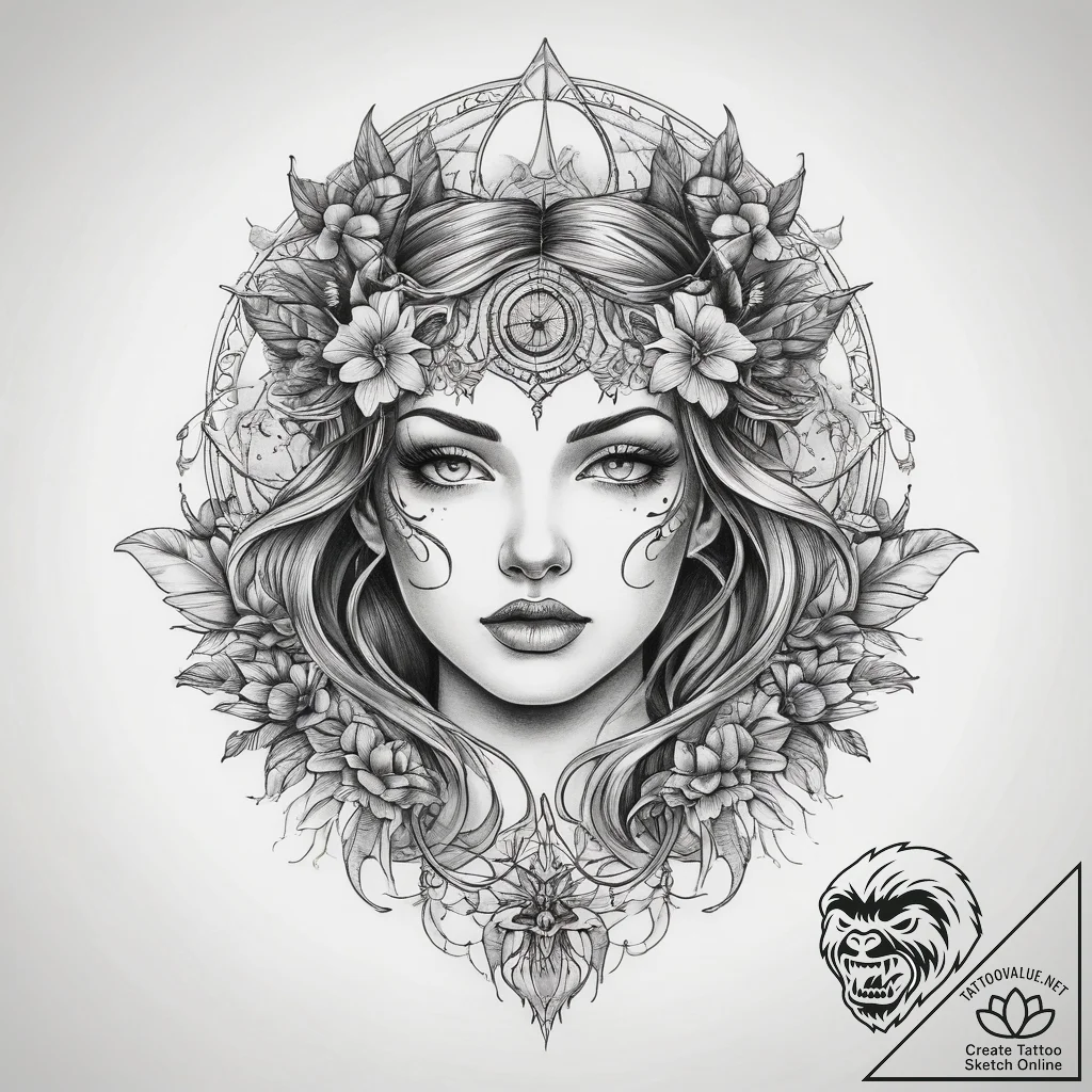 Tattoo sketch sketch пейзаж, tattoo flash she... - tattoo sketch (№1758527340_0, 22.09.2025 07:49) — tattoovalue.net