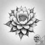Tattoo sketch cactus flower – tattoo sketch (№1758527733_0, 22.09.2025 07:55) — tattoovalue.net